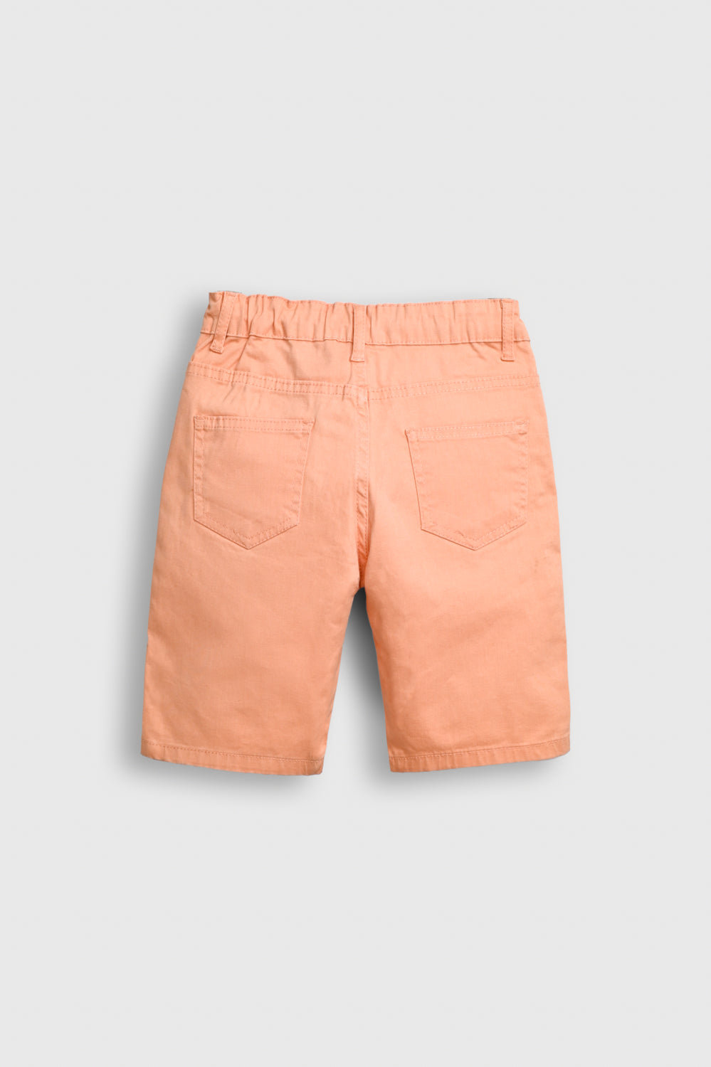 Boys Peach Cotton Twill Shorts Reality