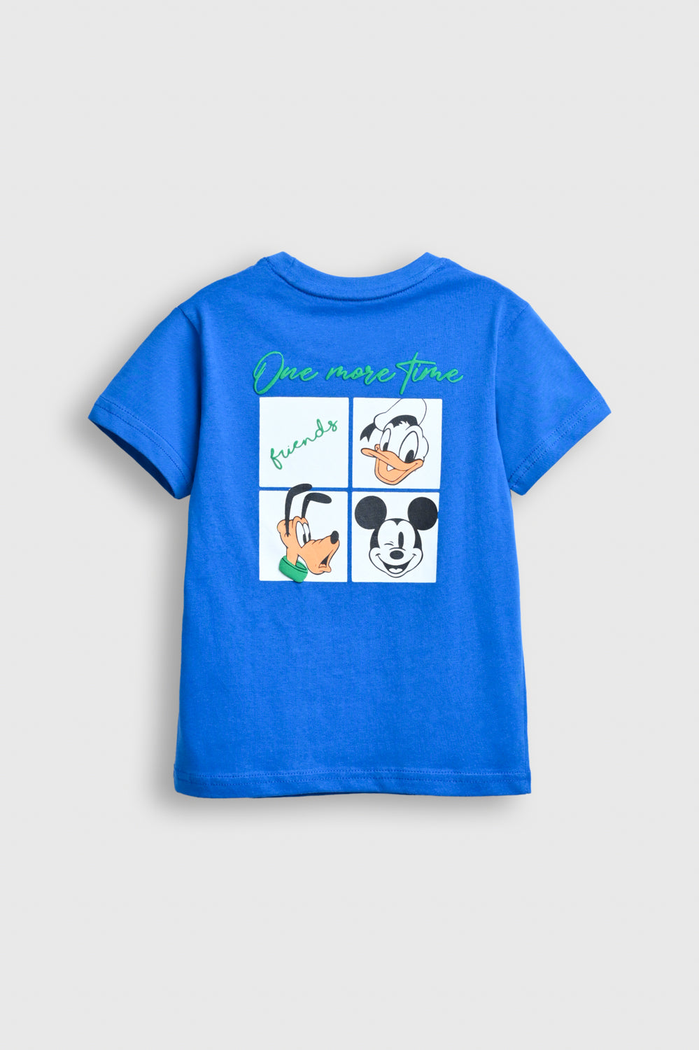 Boys' Blue Disney Character T-Shirt – Mickey & Pluto Graphic Print Reality
