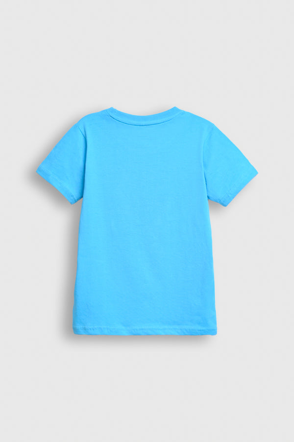 Sky Blue Boy T-Shirt with RLT Reality Fashion Reload Print Reality