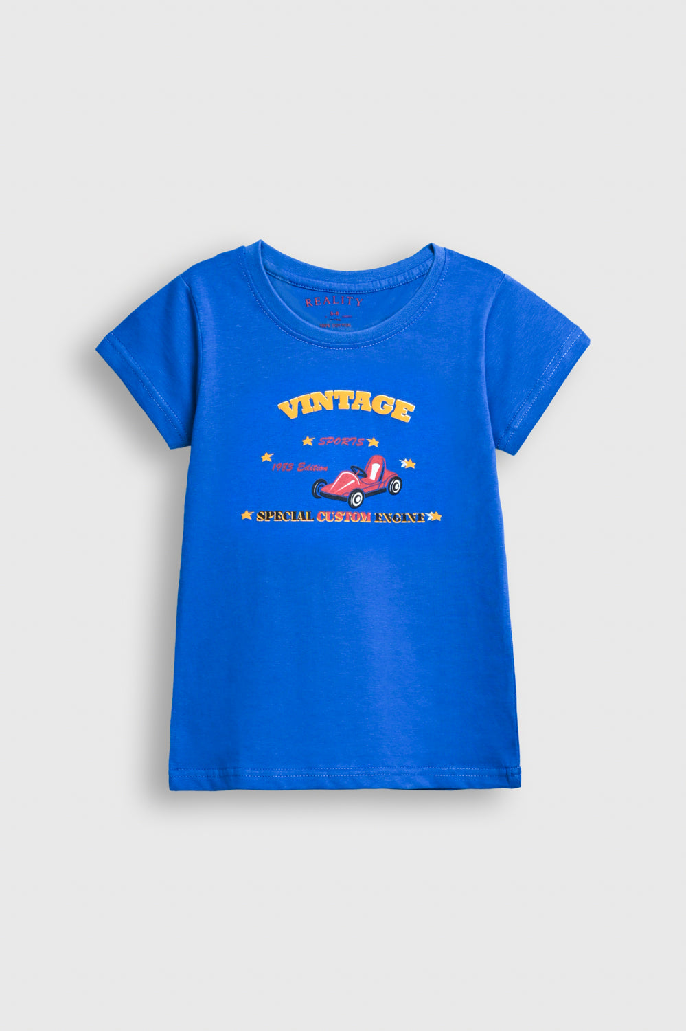 Royal Blue Boy T-Shirt with Vintage Sports Car Graphic – MRS Edition" Reality