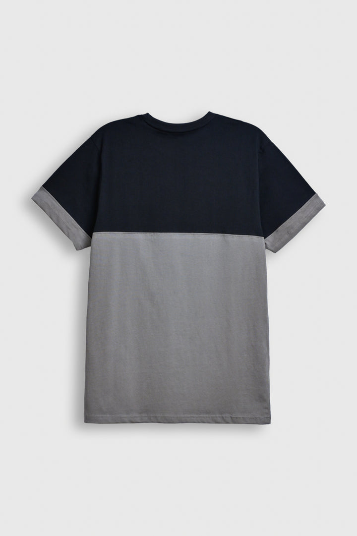 Men's Colorblock Crew Neck T-Shirt – Dual Tone Casual Tee by Reality Reality