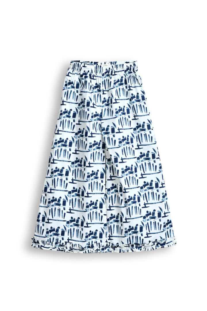 Indigo Sketch Girls' Frill Set Reality