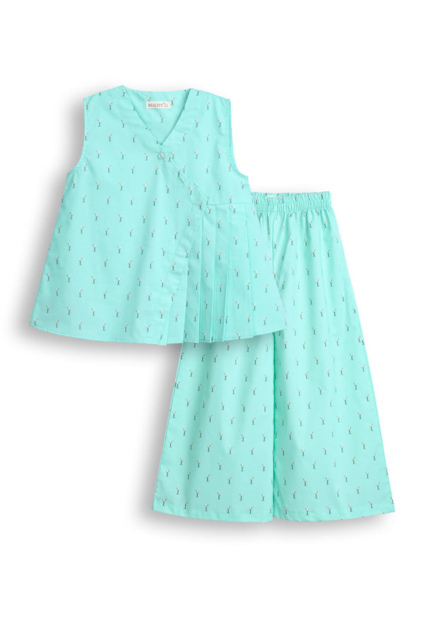 Mint Delight Girls' Printed Co-ord Set Reality