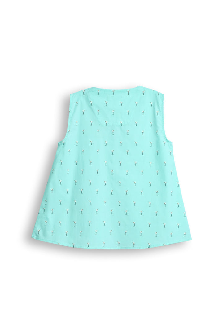 Mint Delight Girls' Printed Co-ord Set Reality