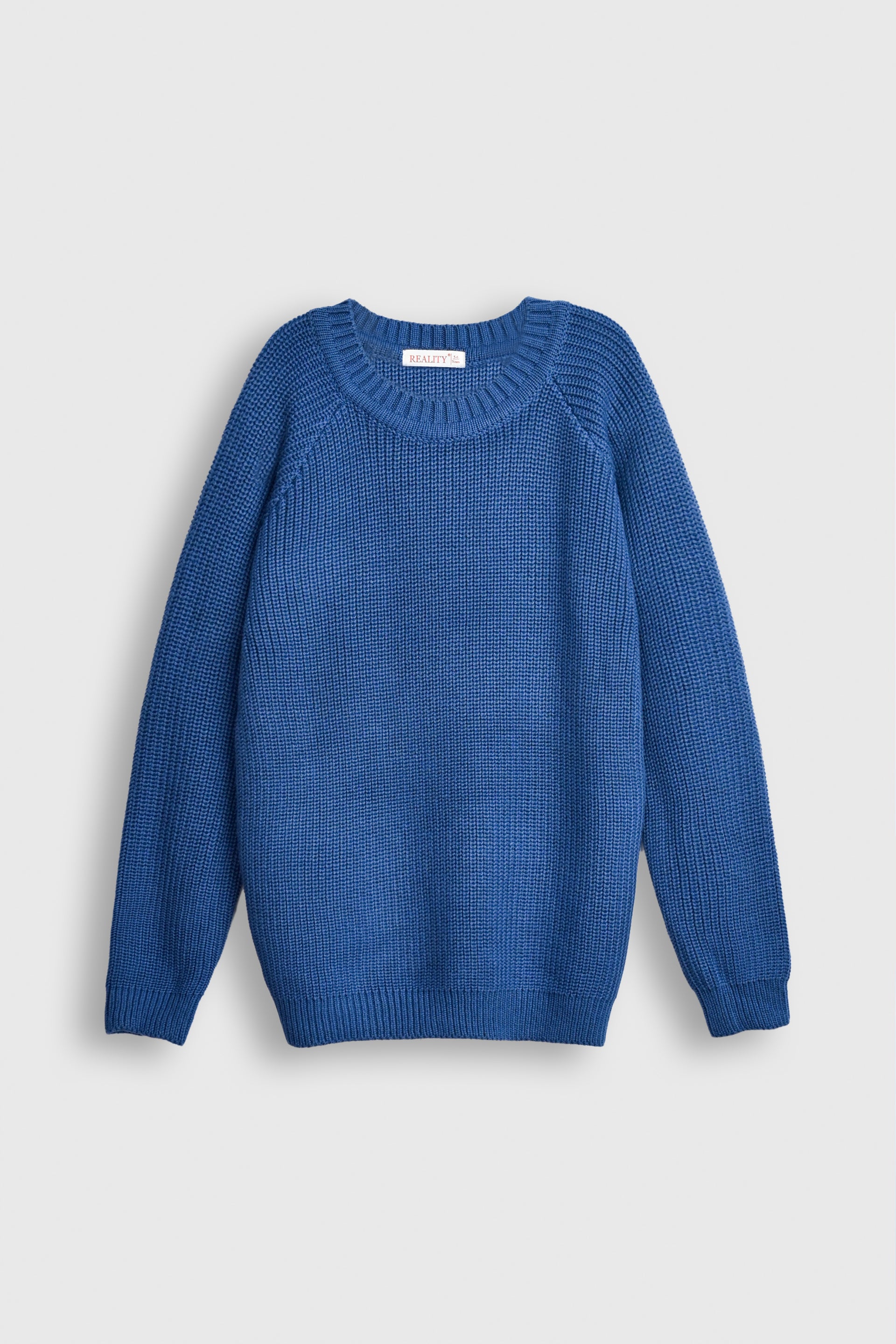 Classic Blue Knit Pullover Sweater Reality