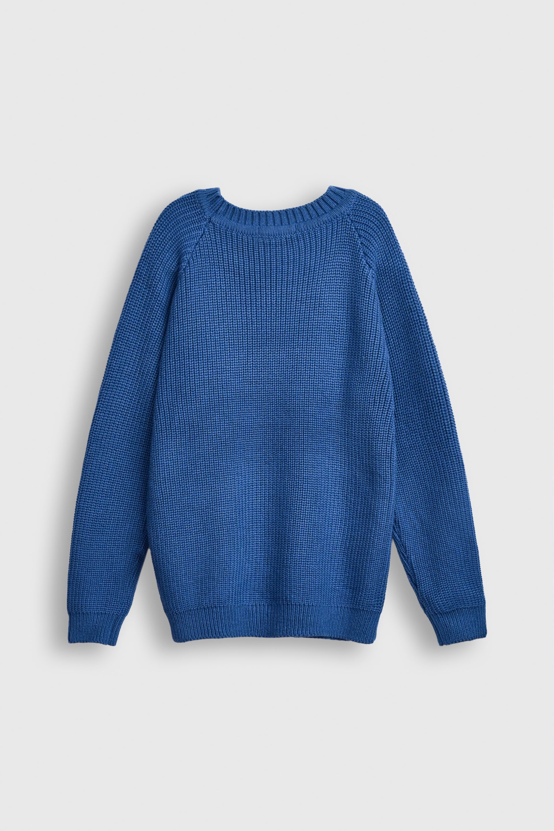 Classic Blue Knit Pullover Sweater Reality