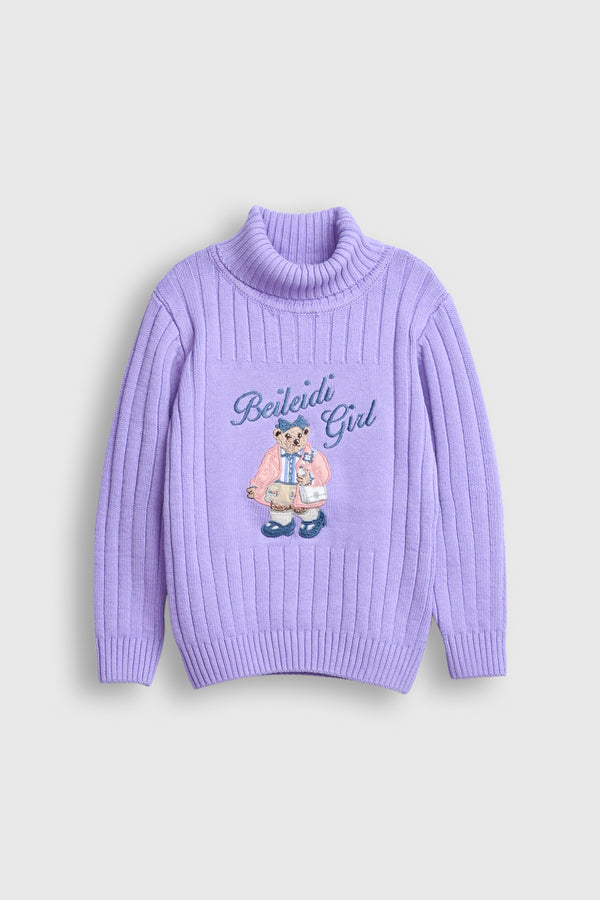 Beileidi Girl Lilac Knit Sweater Reality