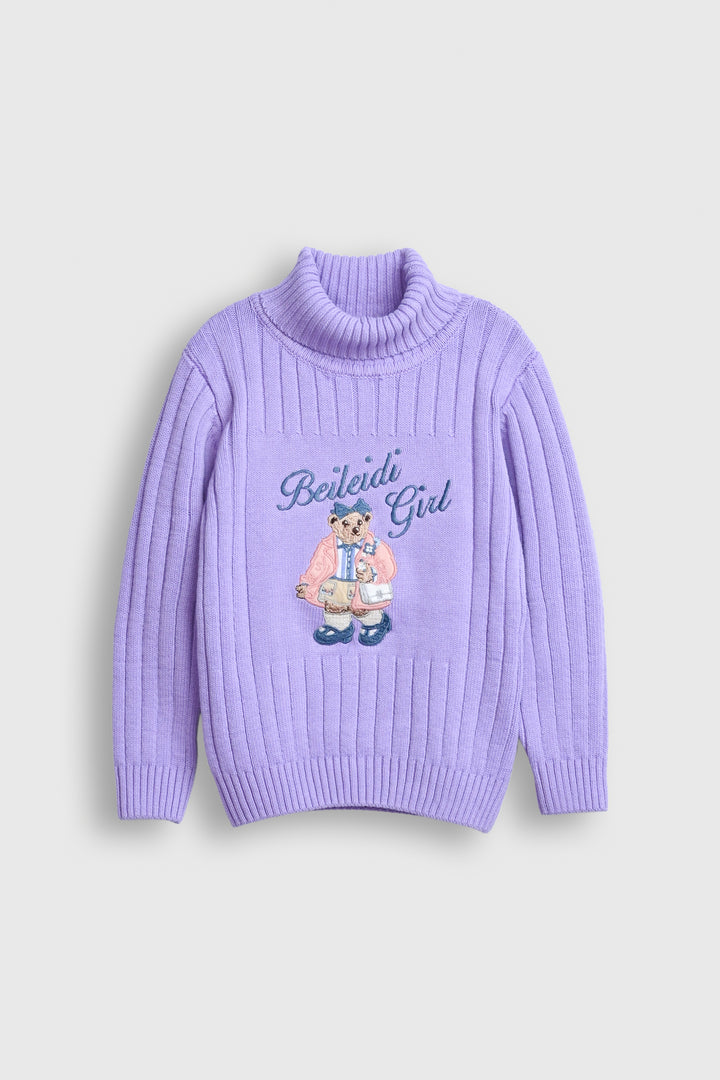 Beileidi Girl Lilac Knit Sweater Reality