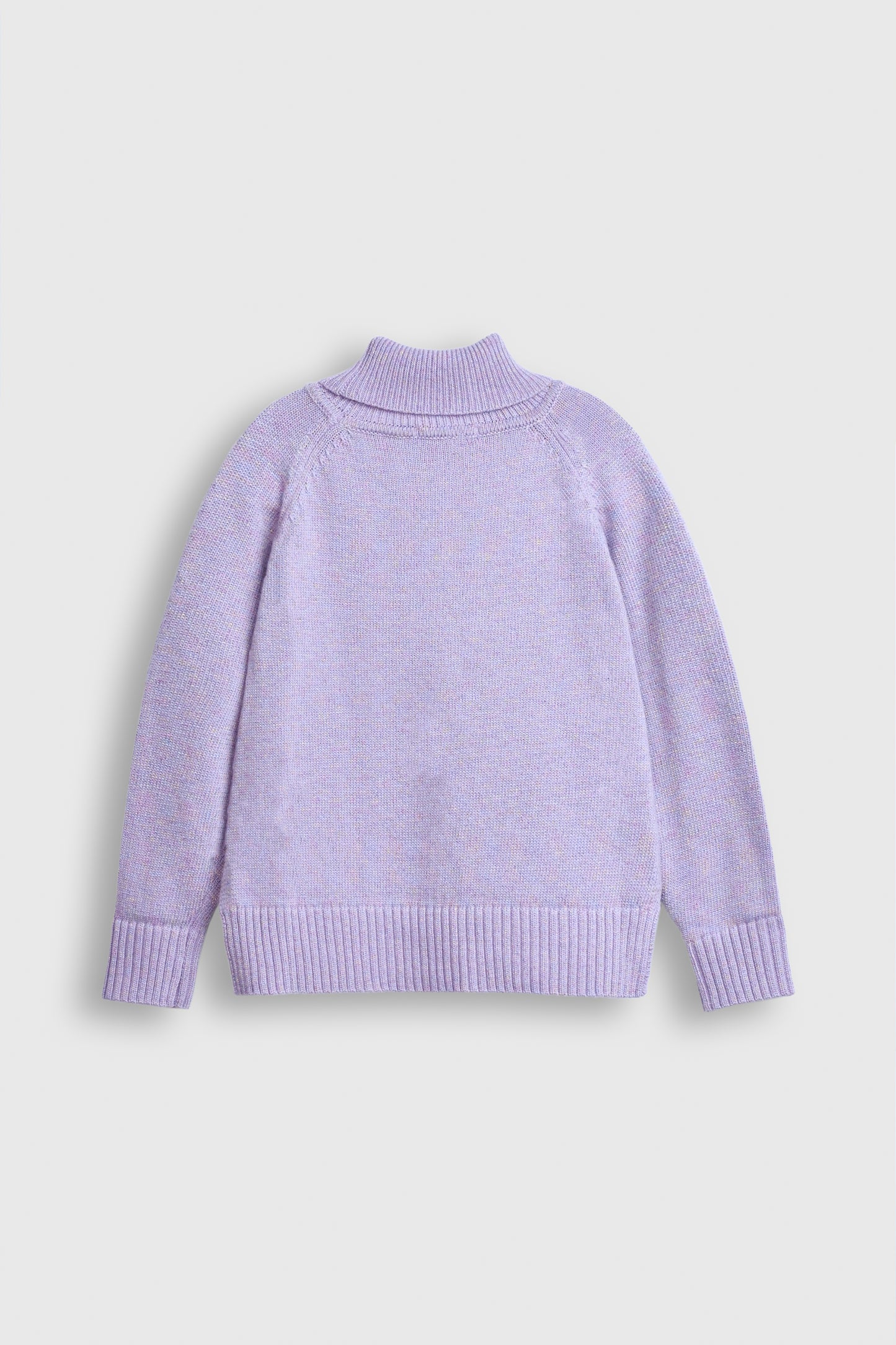 Lilac Turtleneck Sweater with 'IN LOVE' Patch Detail Reality