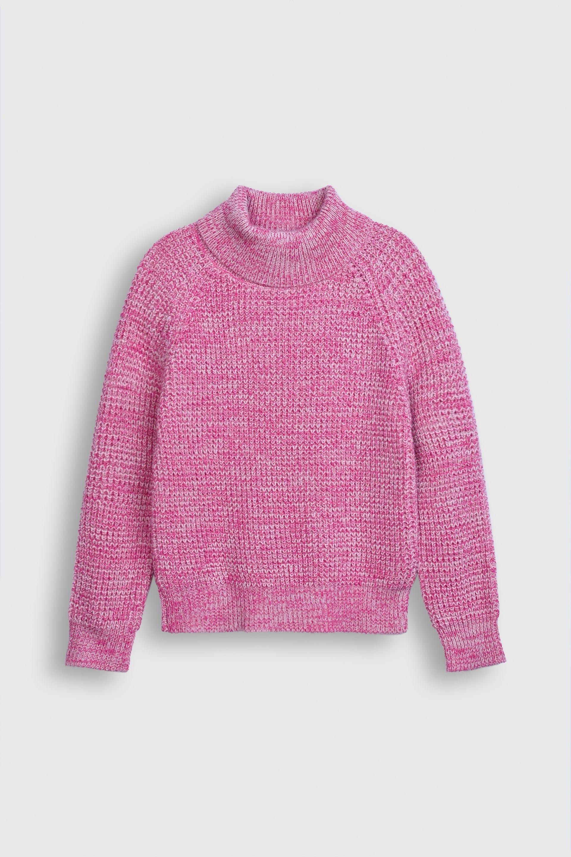Chunky Knit Pink Turtleneck Sweater Reality
