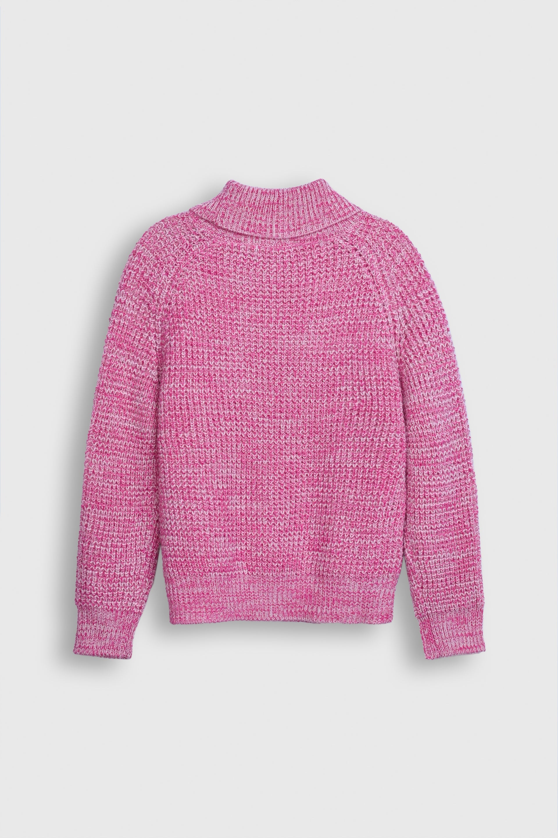 Chunky Knit Pink Turtleneck Sweater Reality