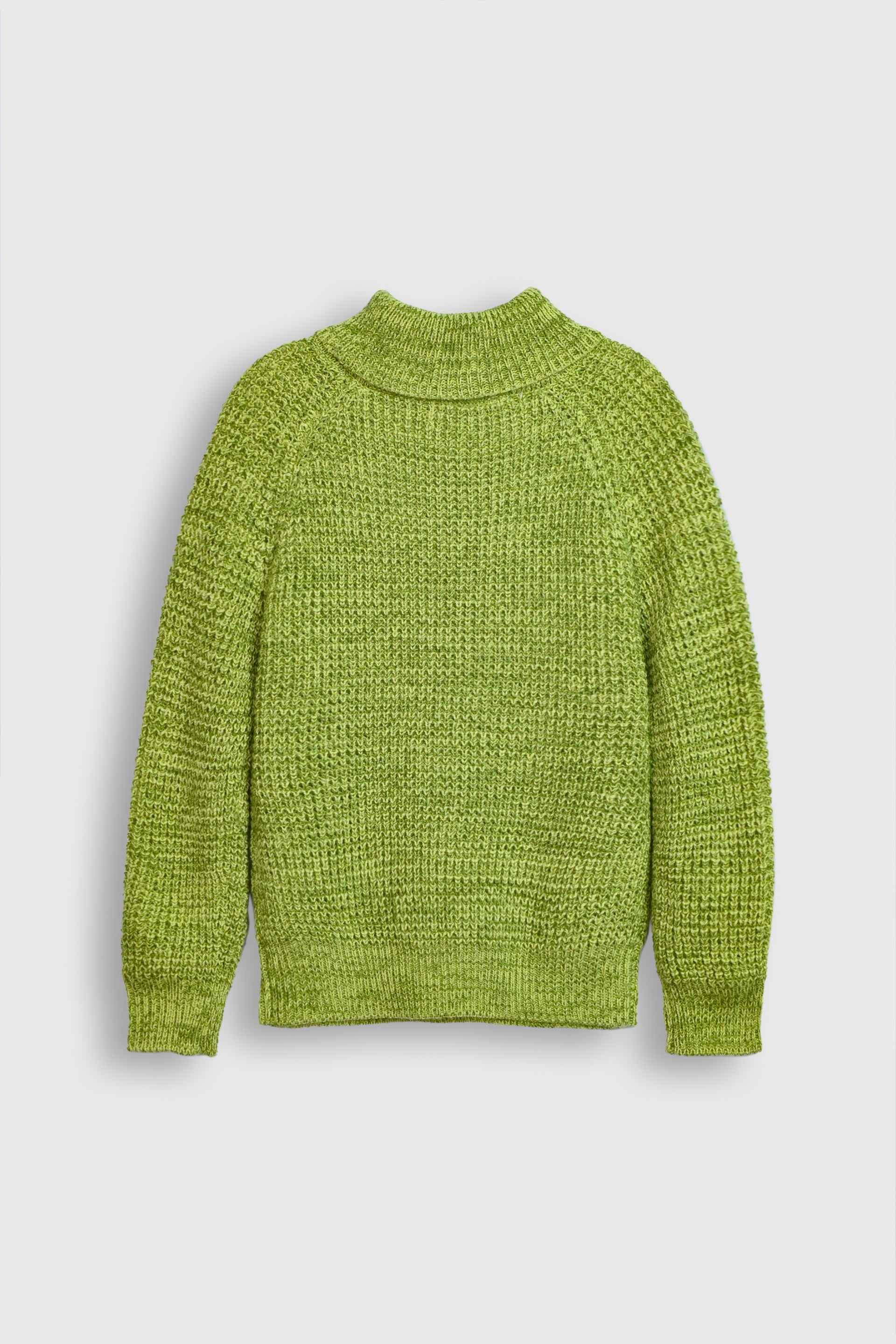 Chunky Knit Green Turtleneck Sweater Reality
