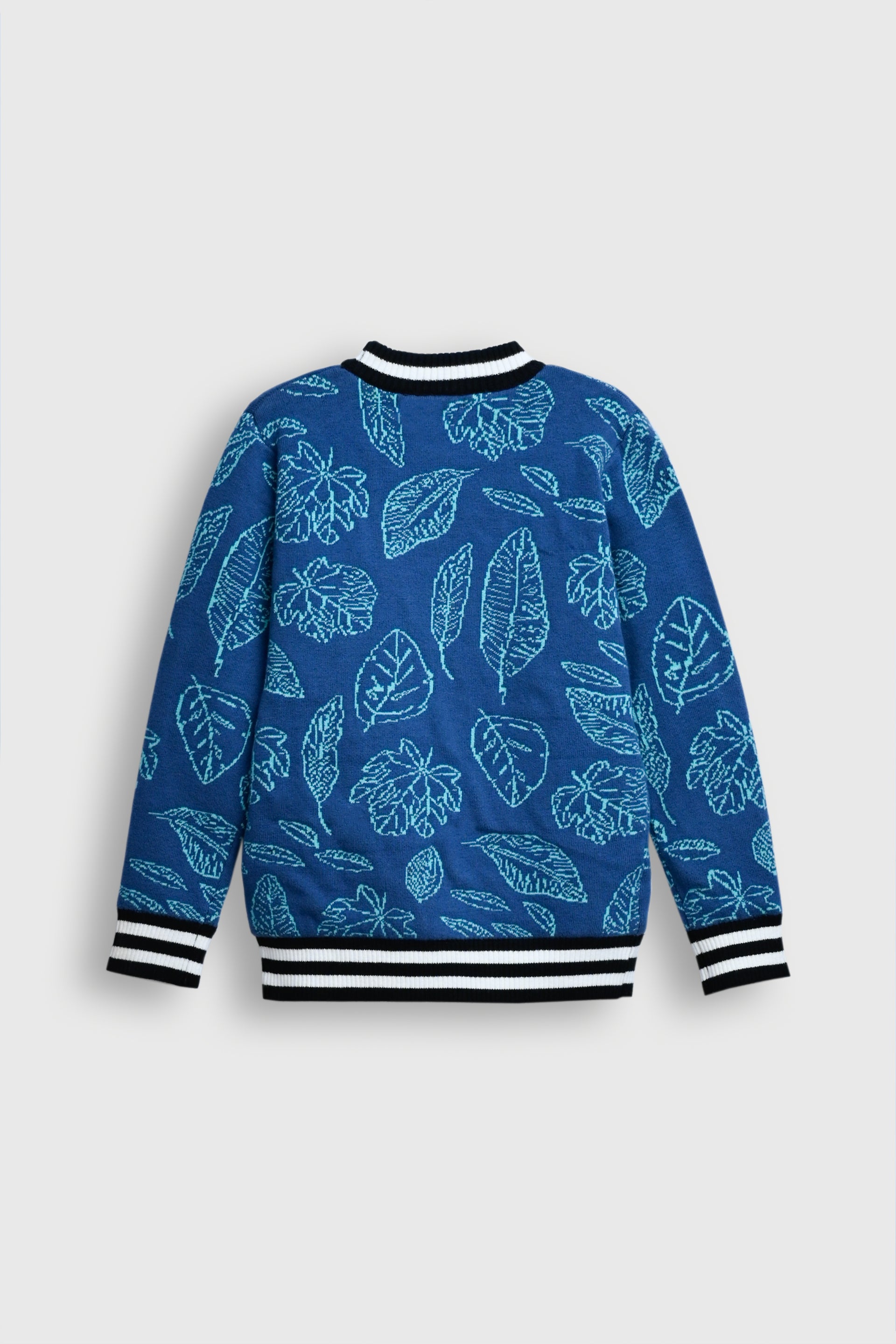 Blue Leaf Pattern Sweatshirt – Transfer Love Edition Reality