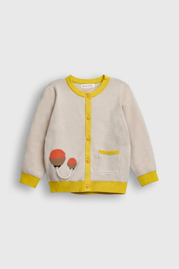 Mushroom Graphic Knit Cardigan Reality
