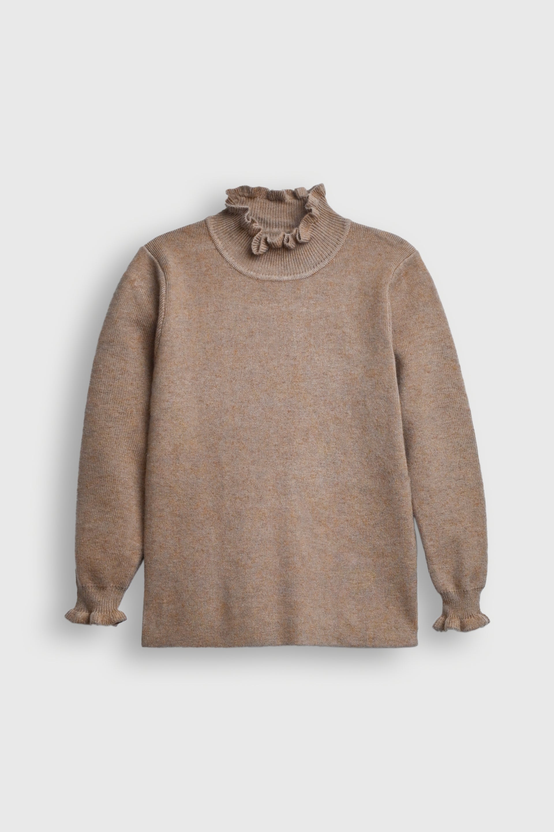 Camel Mock-Neck Sweater Reality