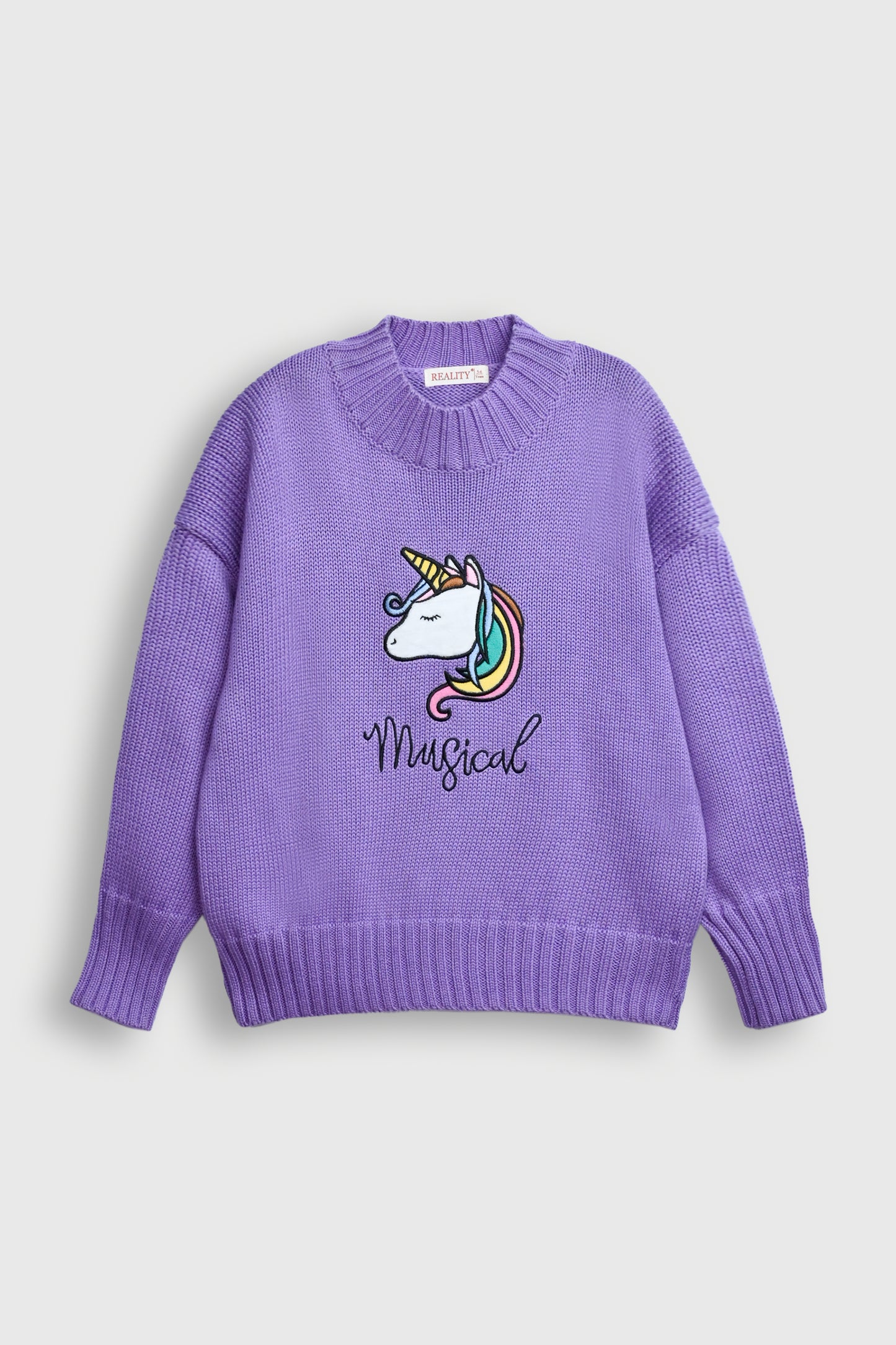 Magical" Unicorn Graphic Sweater Reality