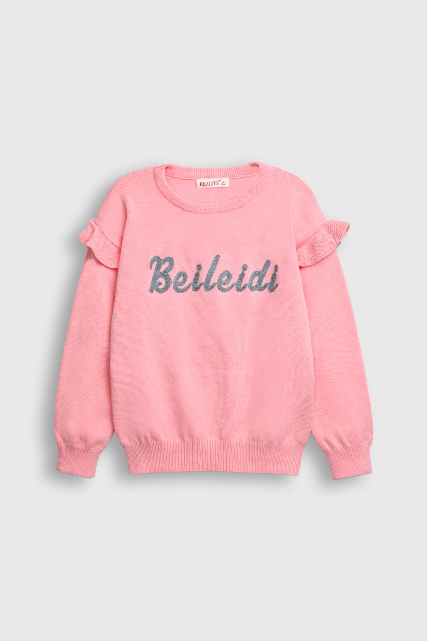Pink "Beileidi" Ruffle Sweater Reality