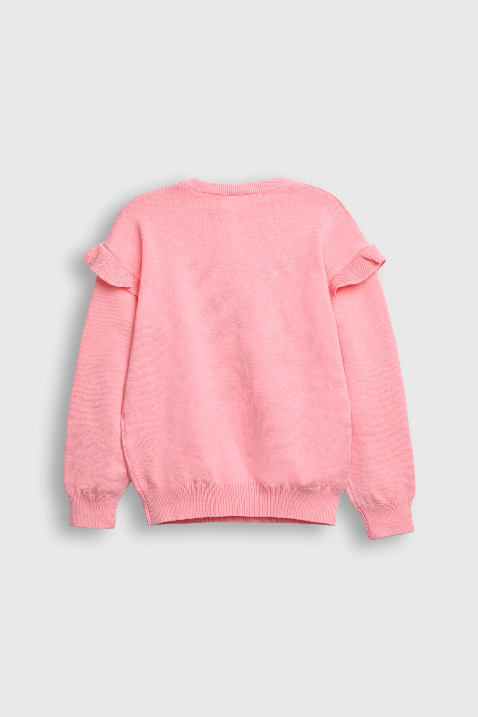 Pink "Beileidi" Ruffle Sweater Reality