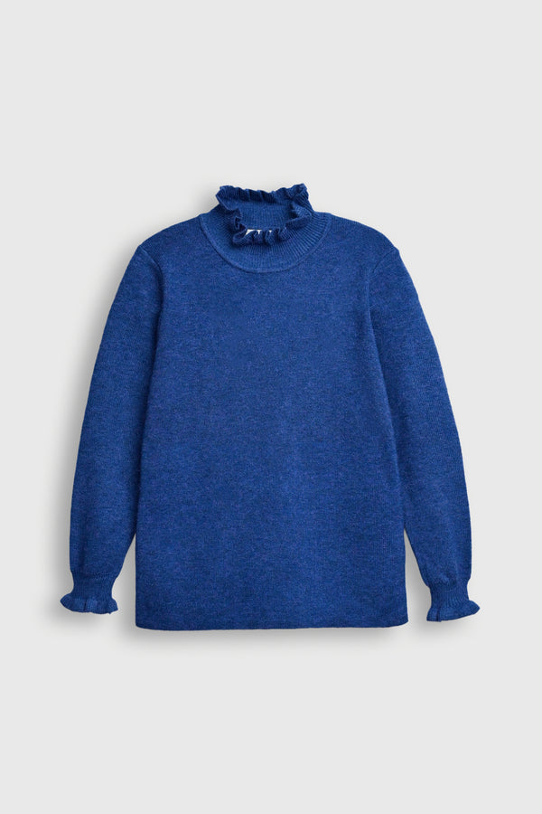 Blue Ruffle Sweater Reality