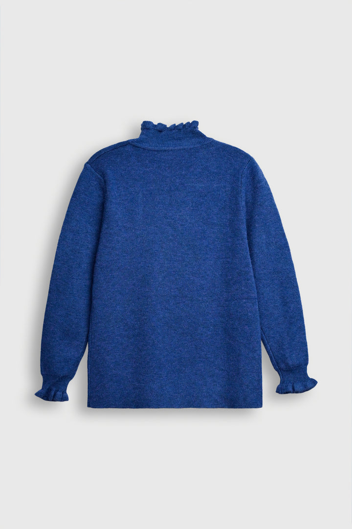 Blue Ruffle Sweater Reality