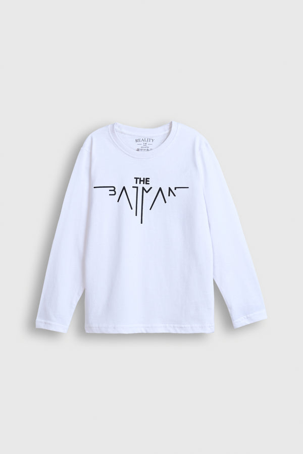 The Batman Classic White Long Sleeve Tee Reality