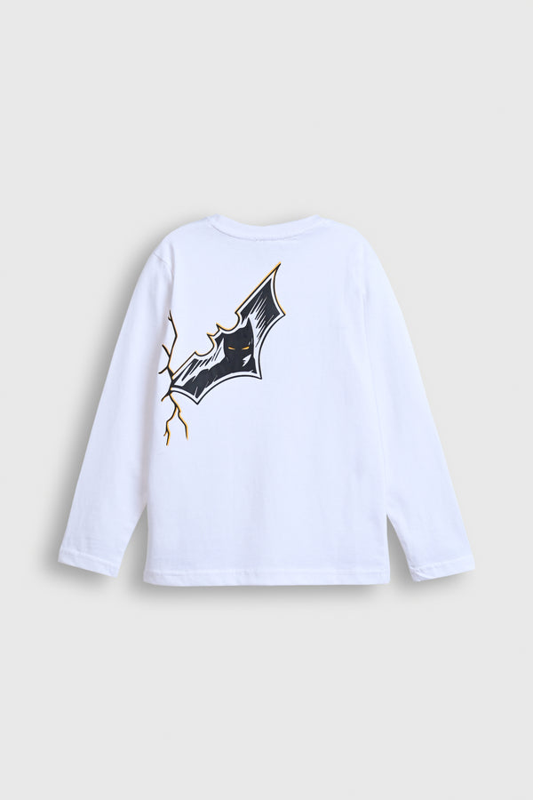 The Batman Classic White Long Sleeve Tee Reality