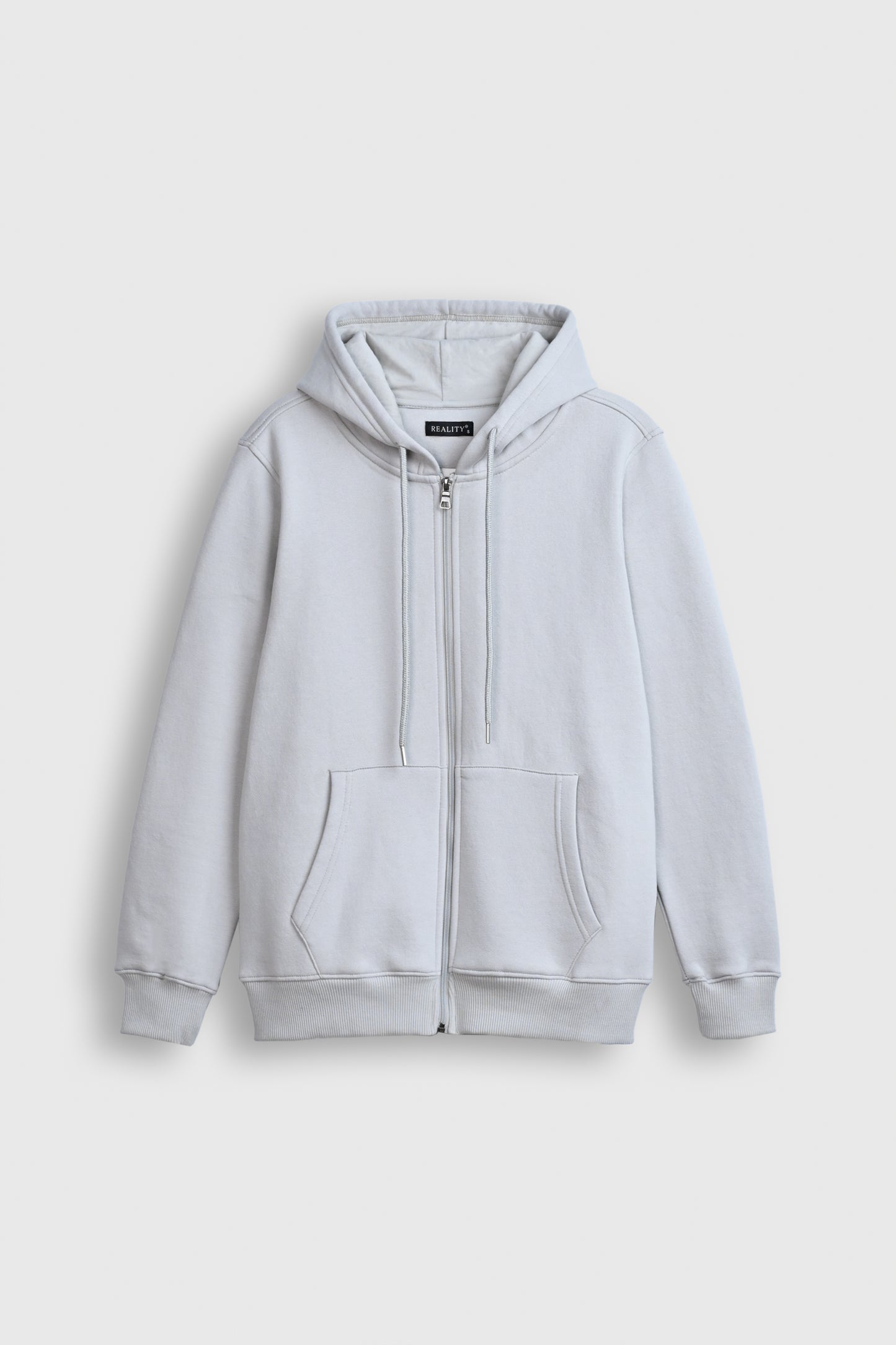 Frost Grey Zip-Up Hoodie Reality