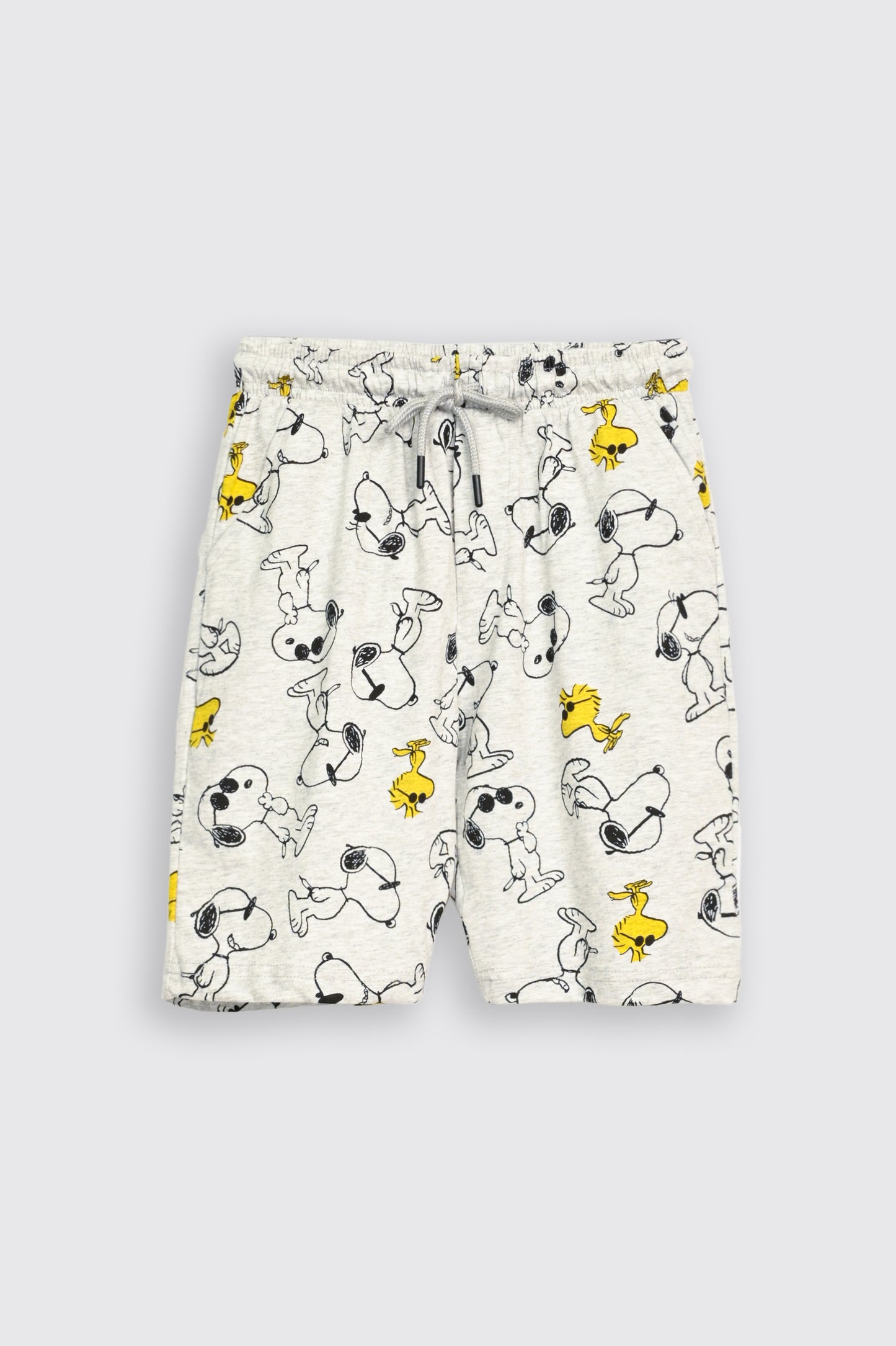PRINTED GRAY SHORTS