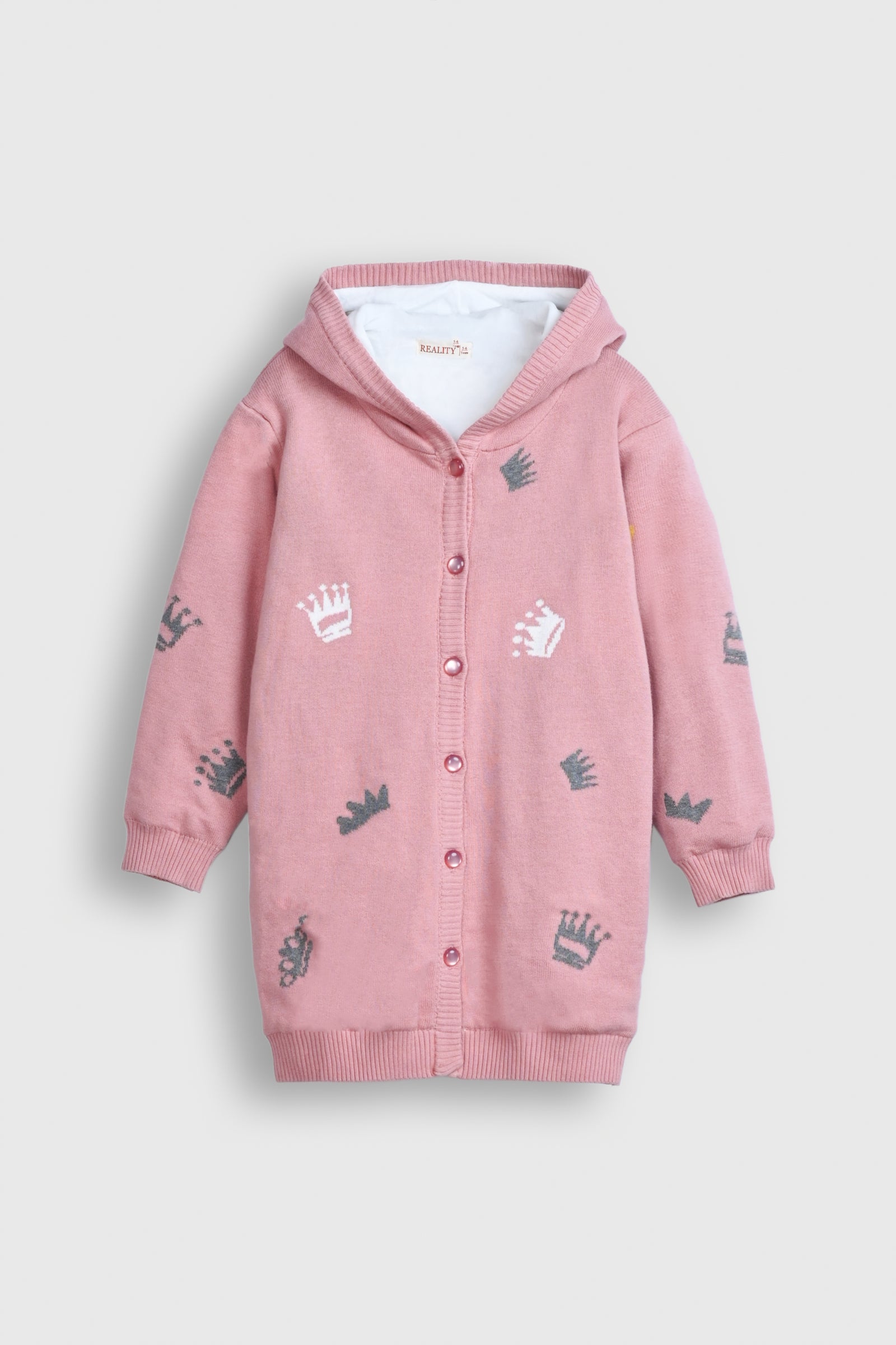 Princess Crown Hooded Knit Cardigan Reality