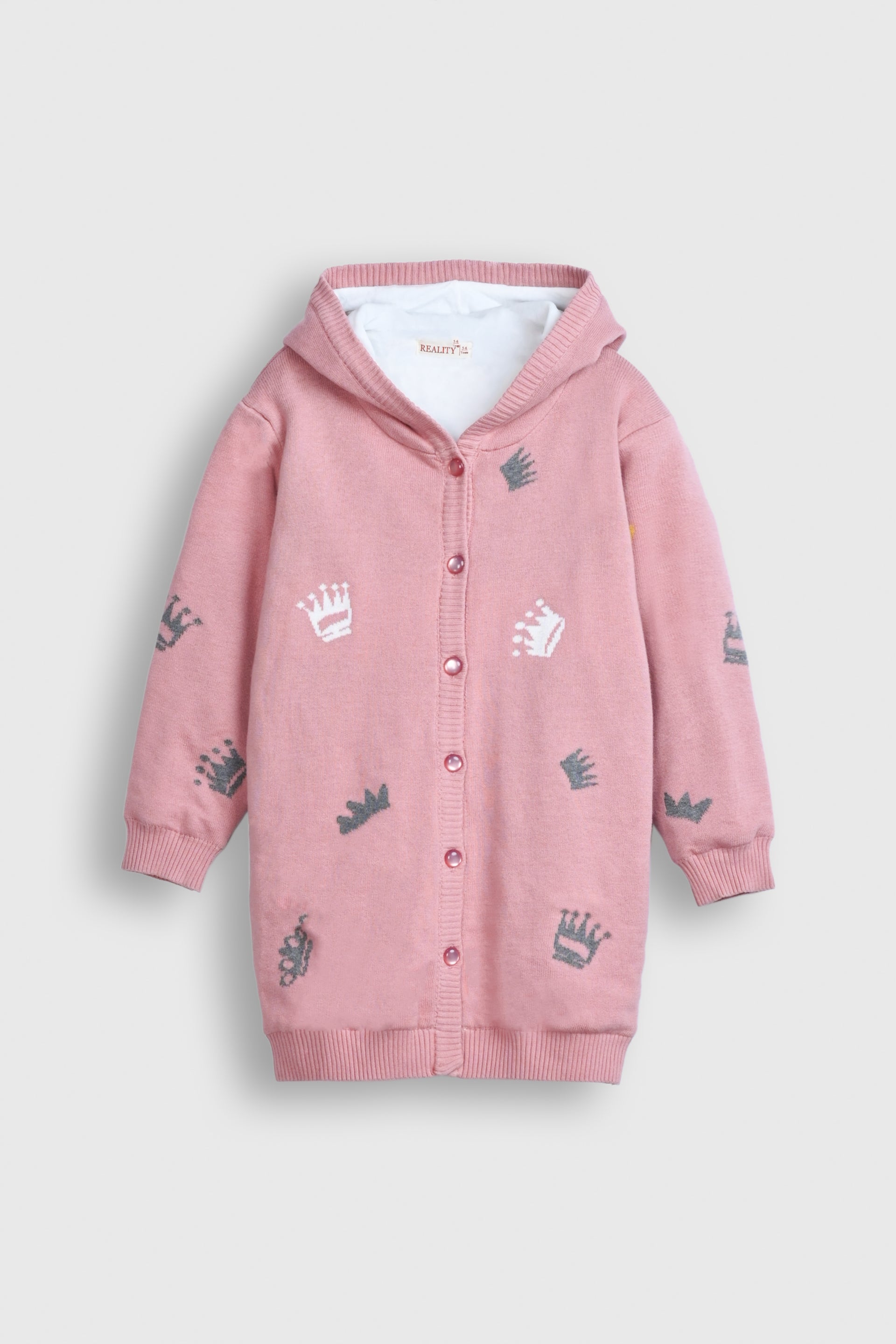 Princess Crown Hooded Knit Cardigan Reality