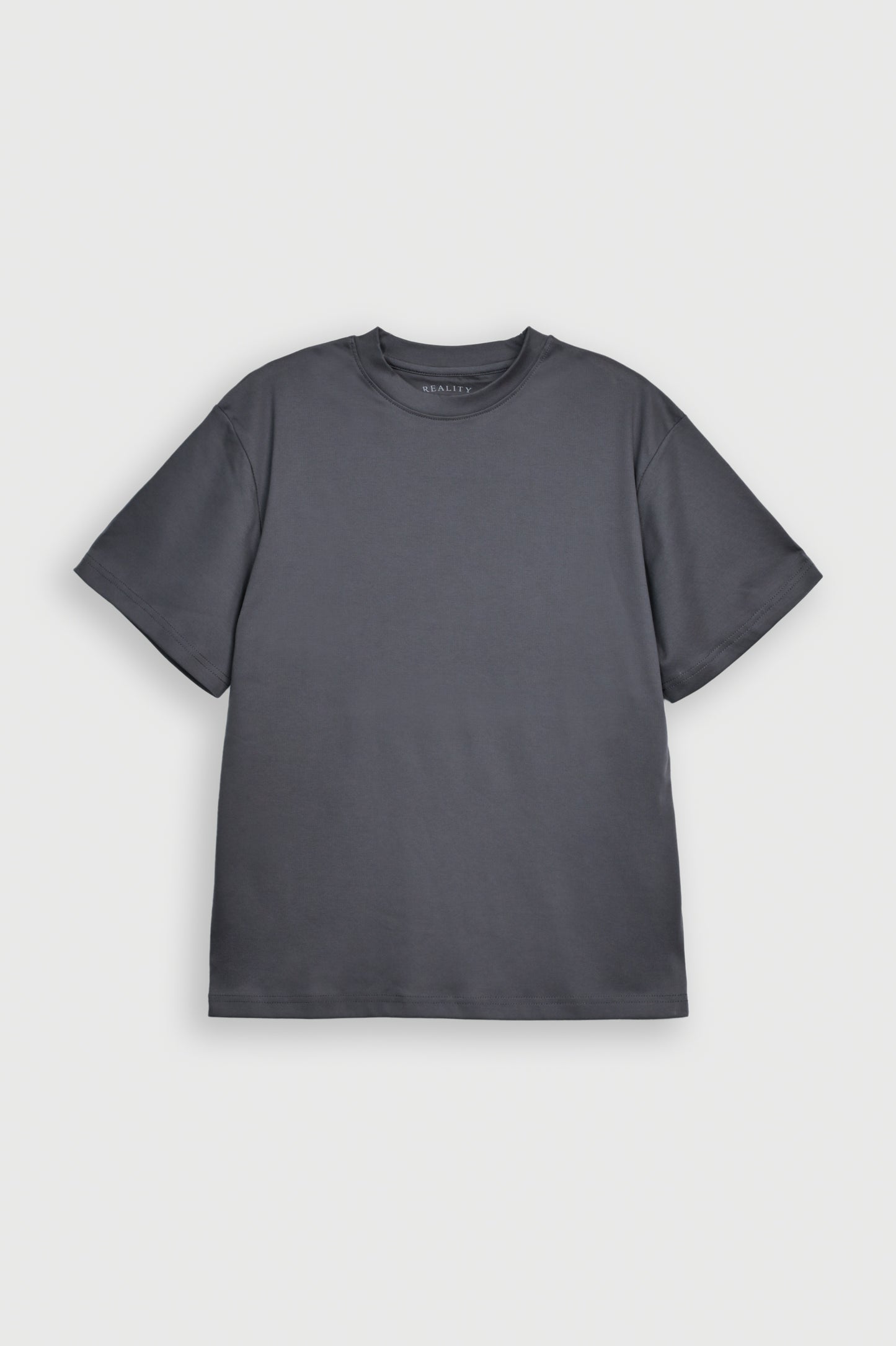 DOWN SHOULDER DARK GRAY T-SHIRT