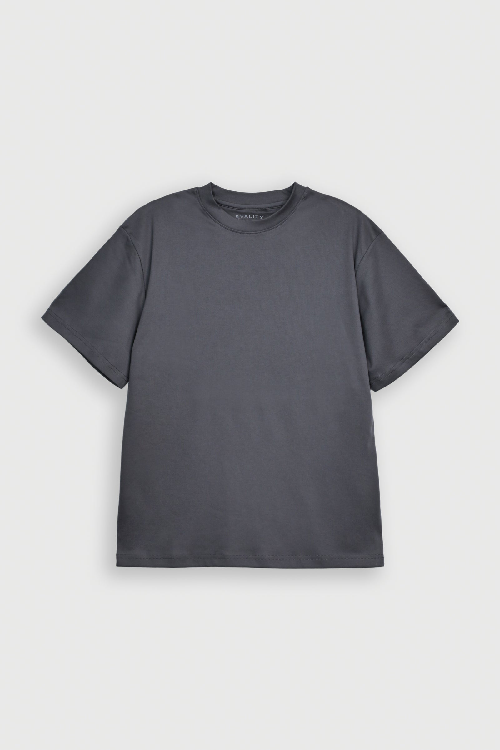 DOWN SHOULDER DARK GRAY T-SHIRT