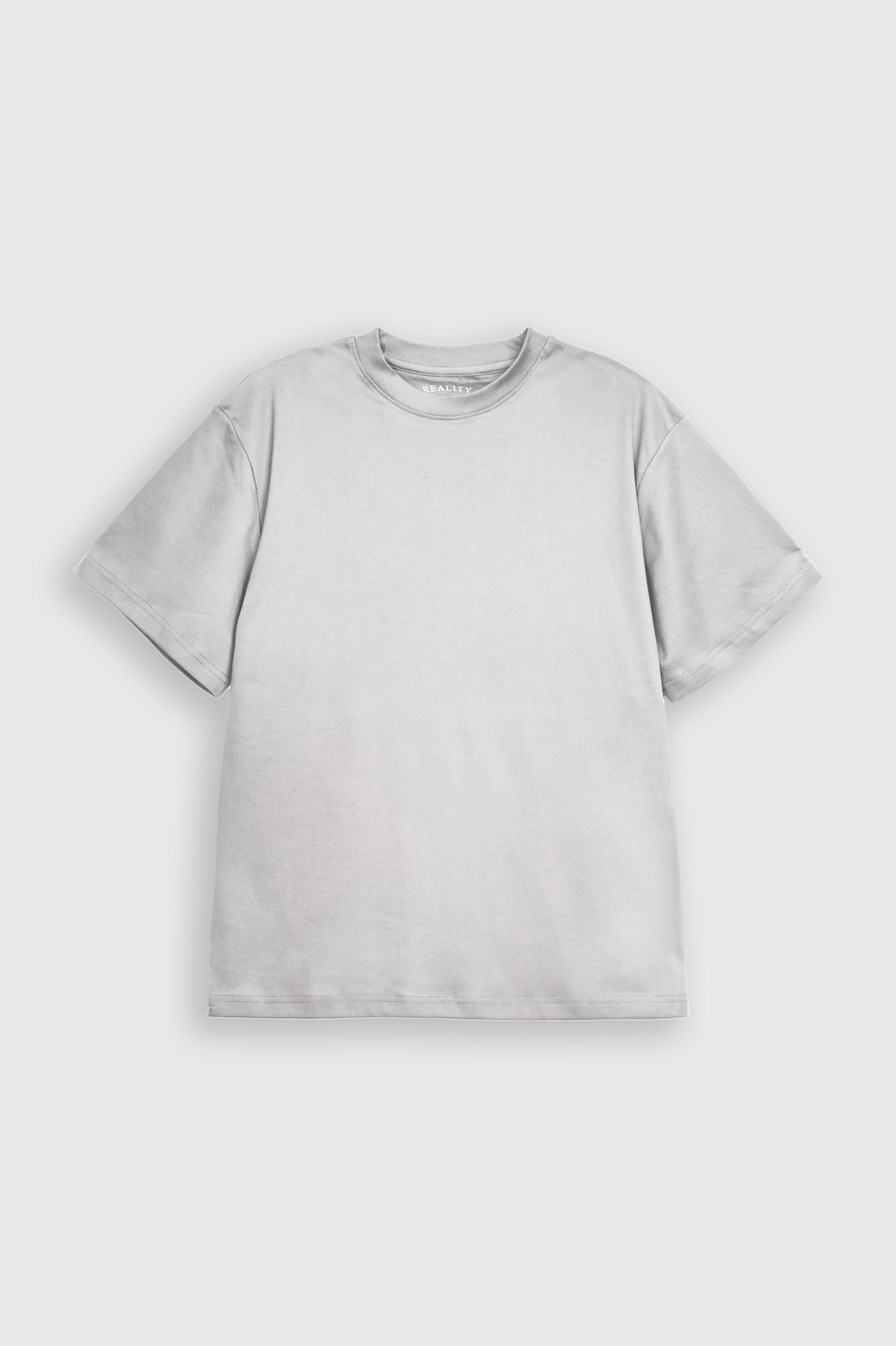 DOWN SHOULDER LIGHT GRAY T-SHIRT