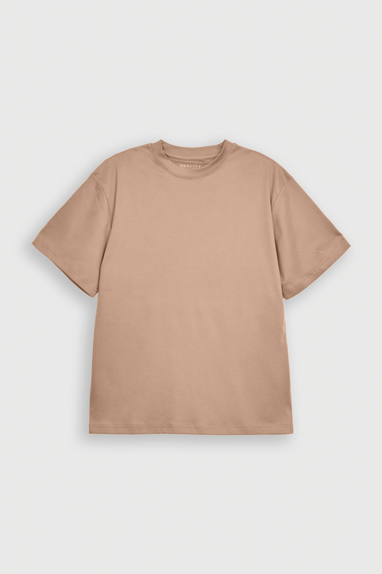 DOWN SHOULDER BROWN T-SHIRT