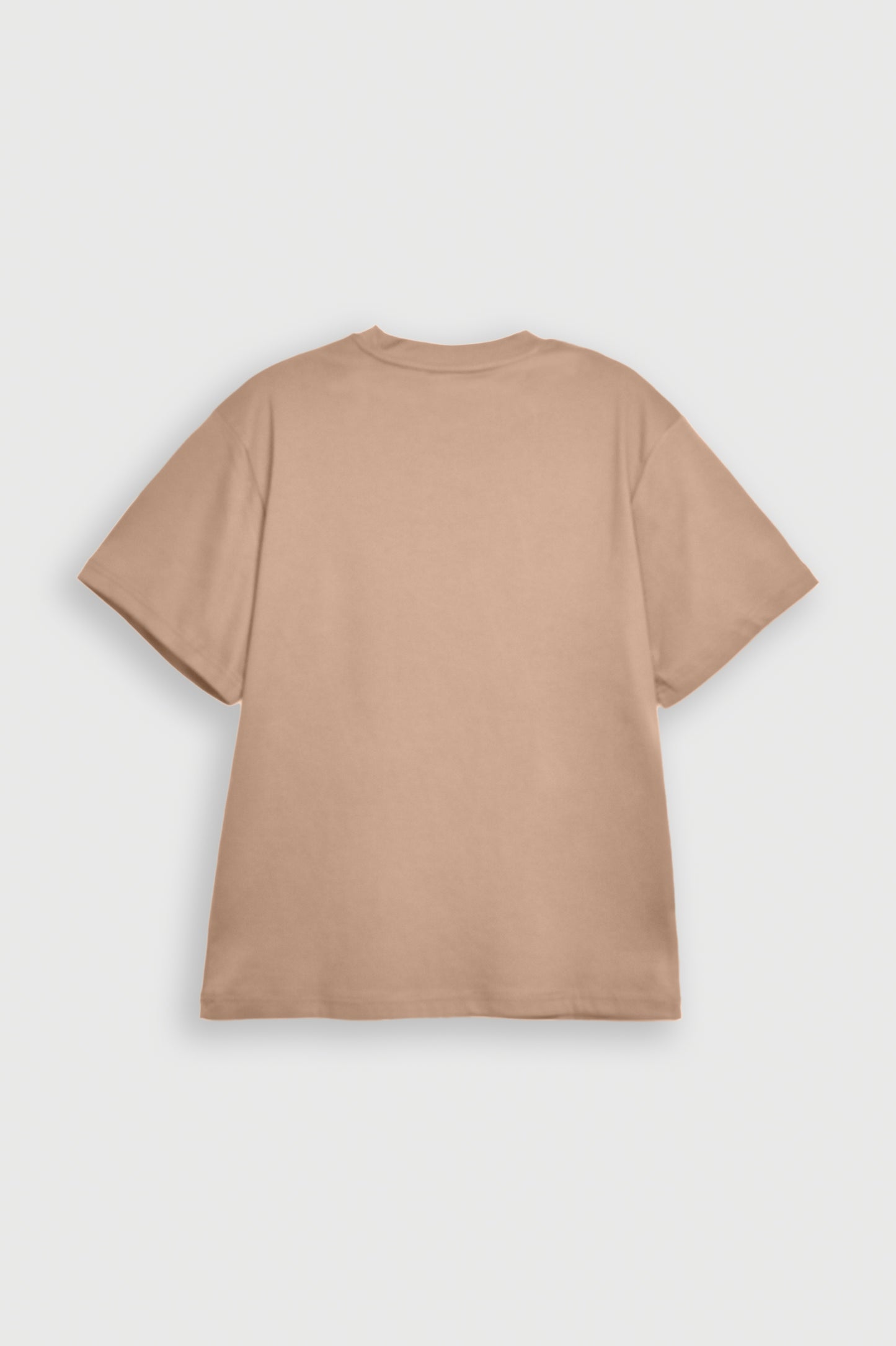 DOWN SHOULDER BROWN T-SHIRT