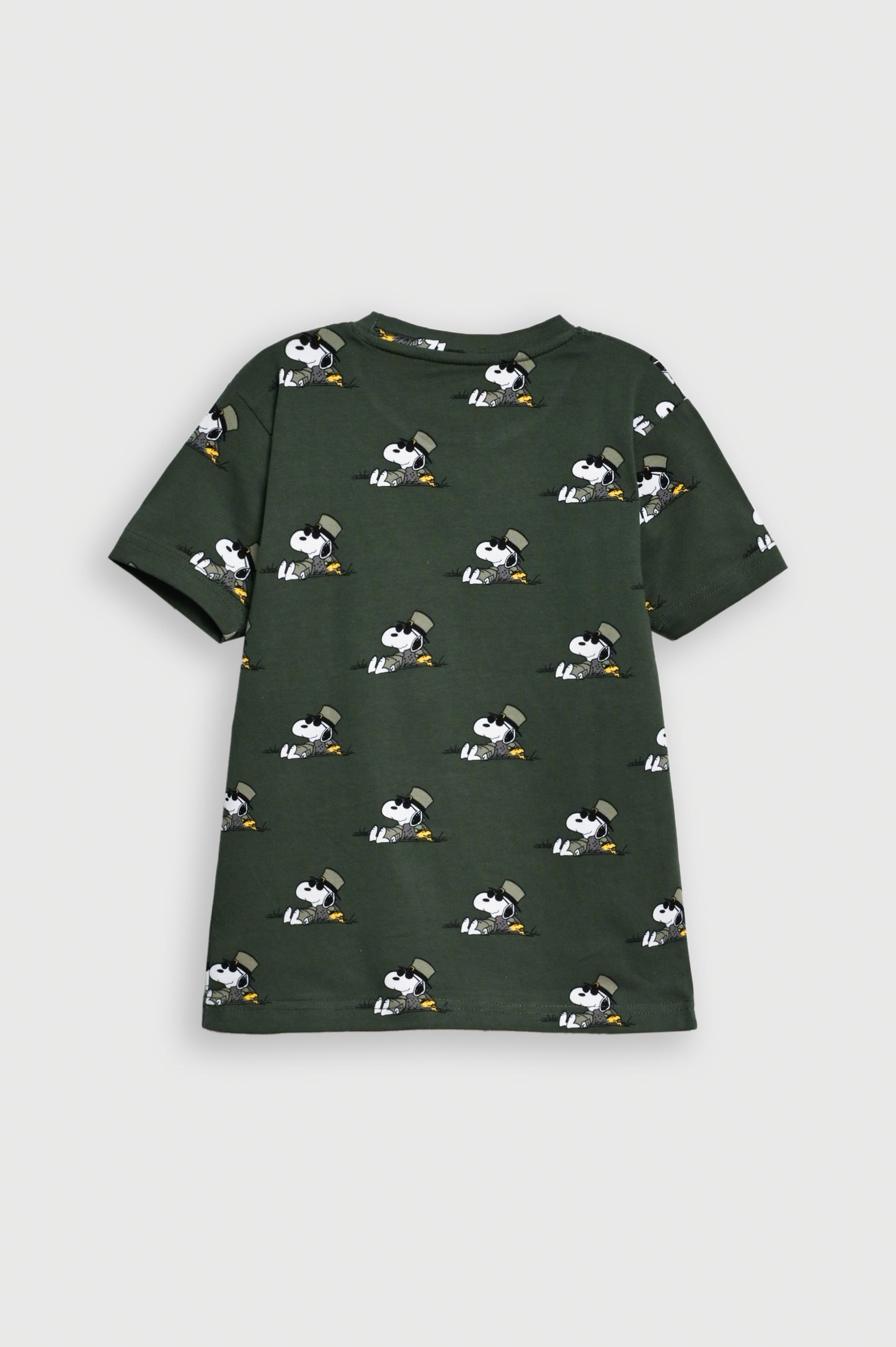 ARMY GREEN PRINTED T-SHIRT