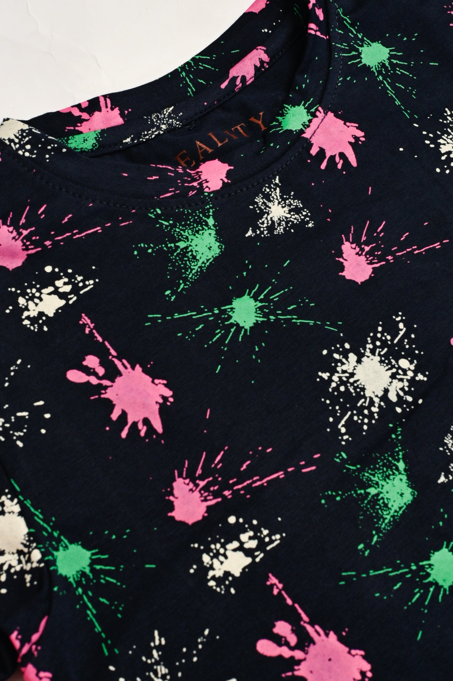 BLACK PRINTED T-SHIRT