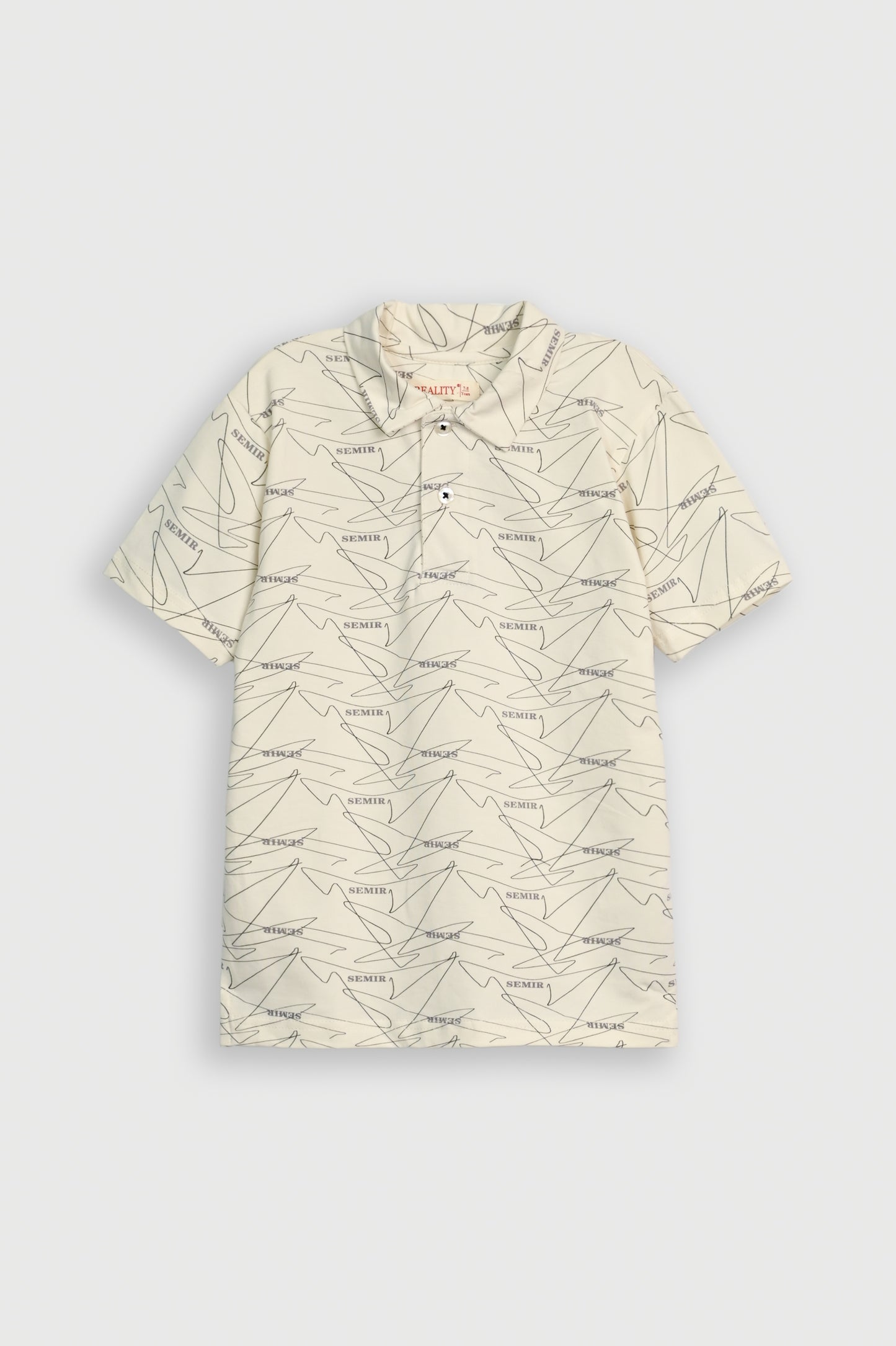 BOY PRINTED WHITE POLO