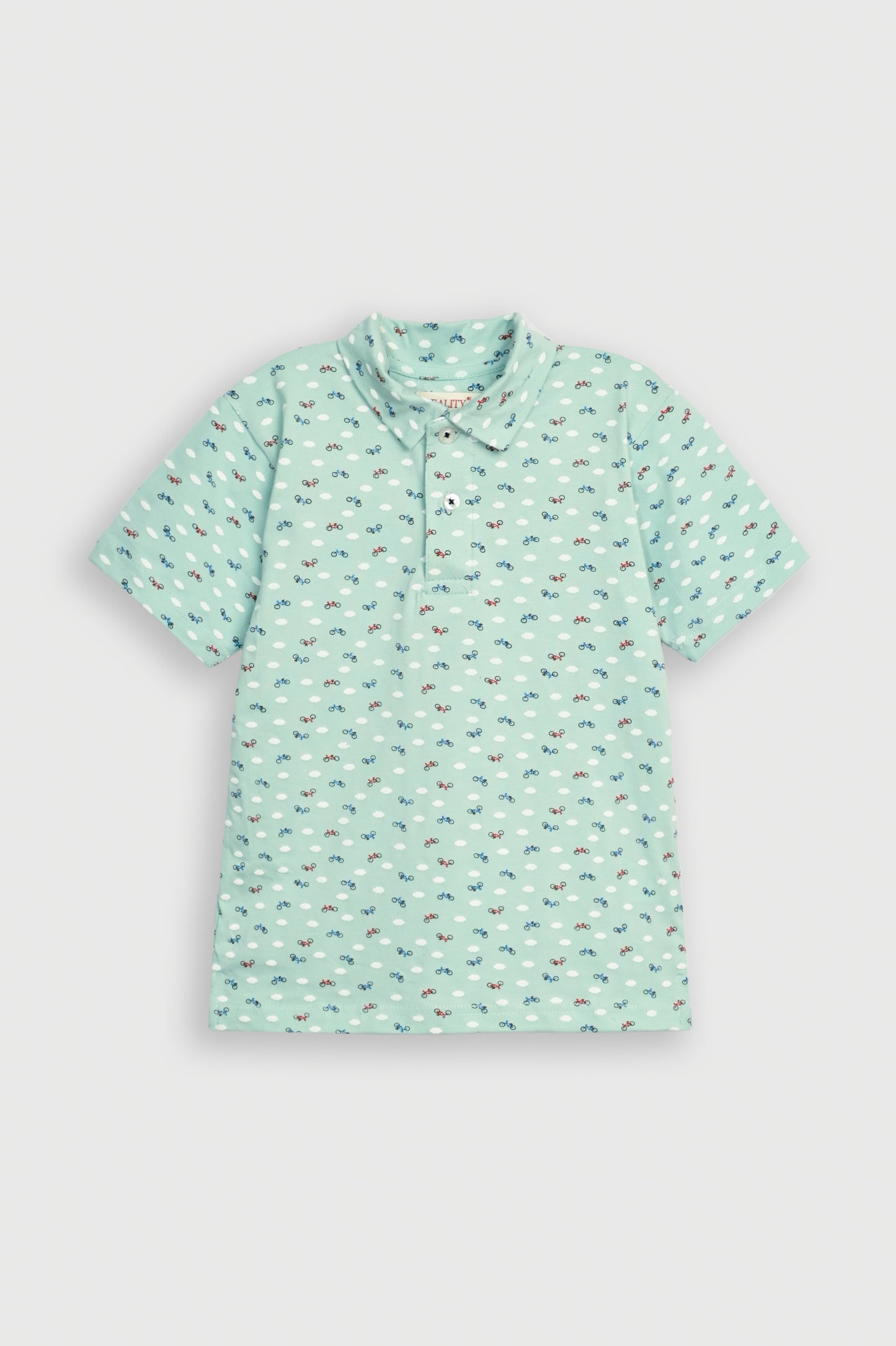 BOY PRINTED LIGHT GREEN POLO