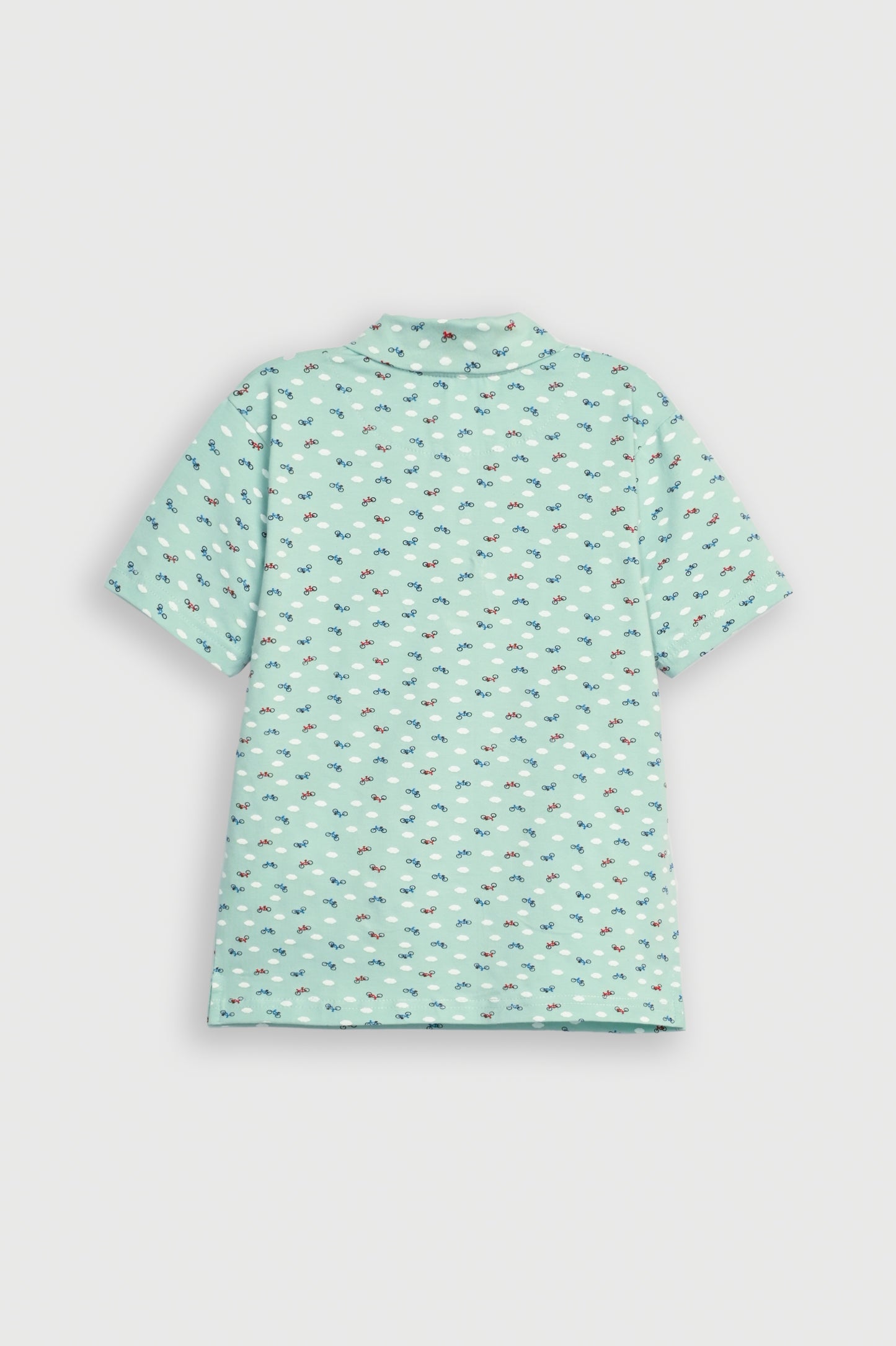 BOY PRINTED LIGHT GREEN POLO