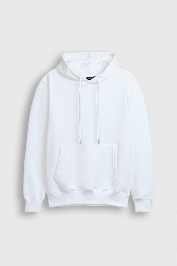 Crisp White Pullover Hoodie Reality