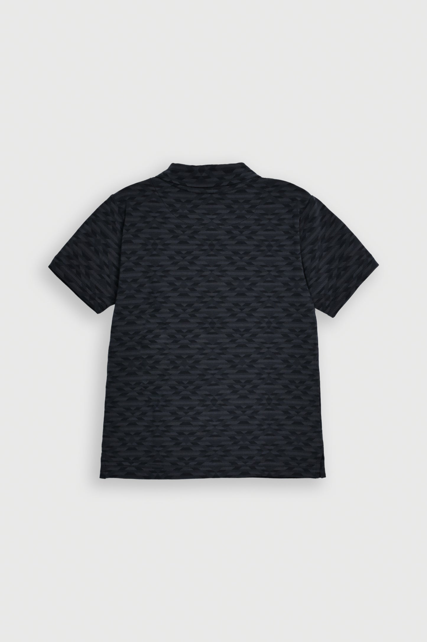 BOY PRINTED CHARCOAL POLO