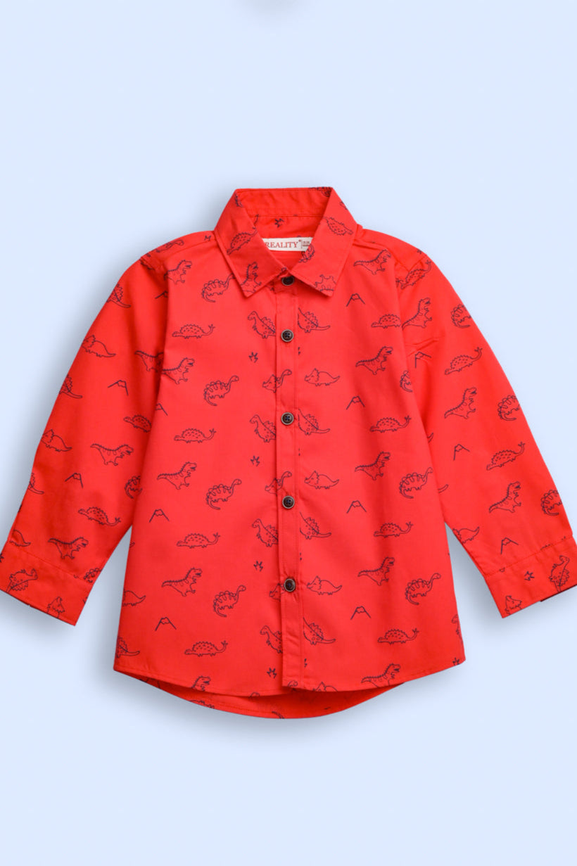 Crimson Dino Stomp Shirt REALITY