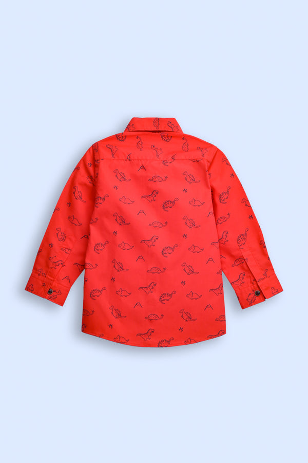 Crimson Dino Stomp Shirt REALITY