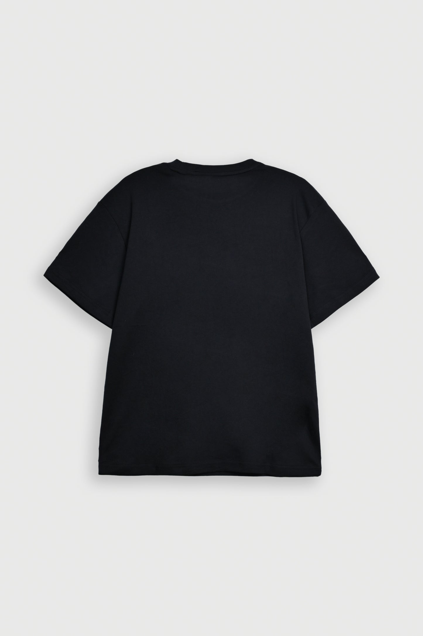 DOWN SHOULDER BLACK T-SHIRT