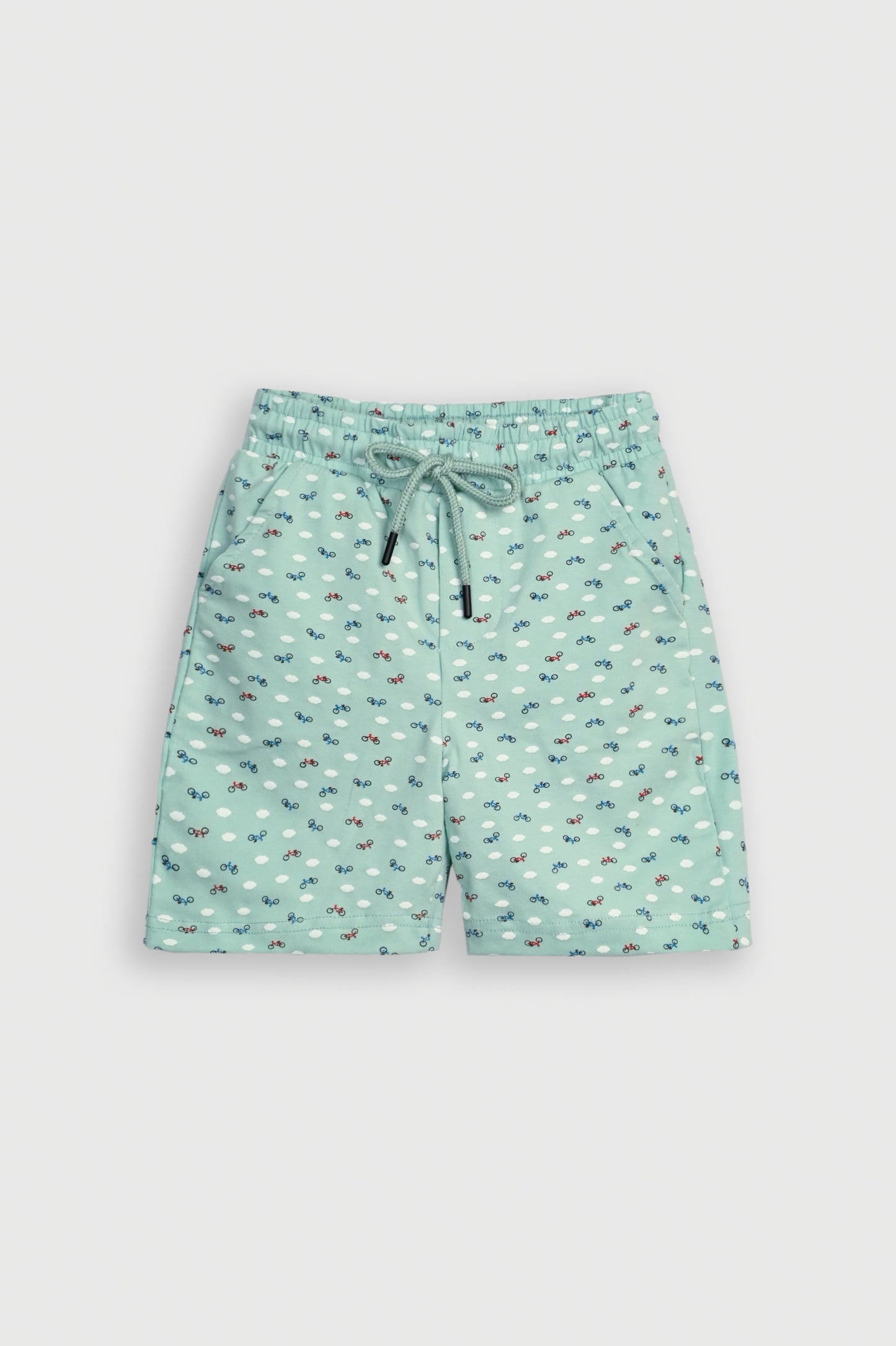 PRINTED LIGHT GREEN SHORTS