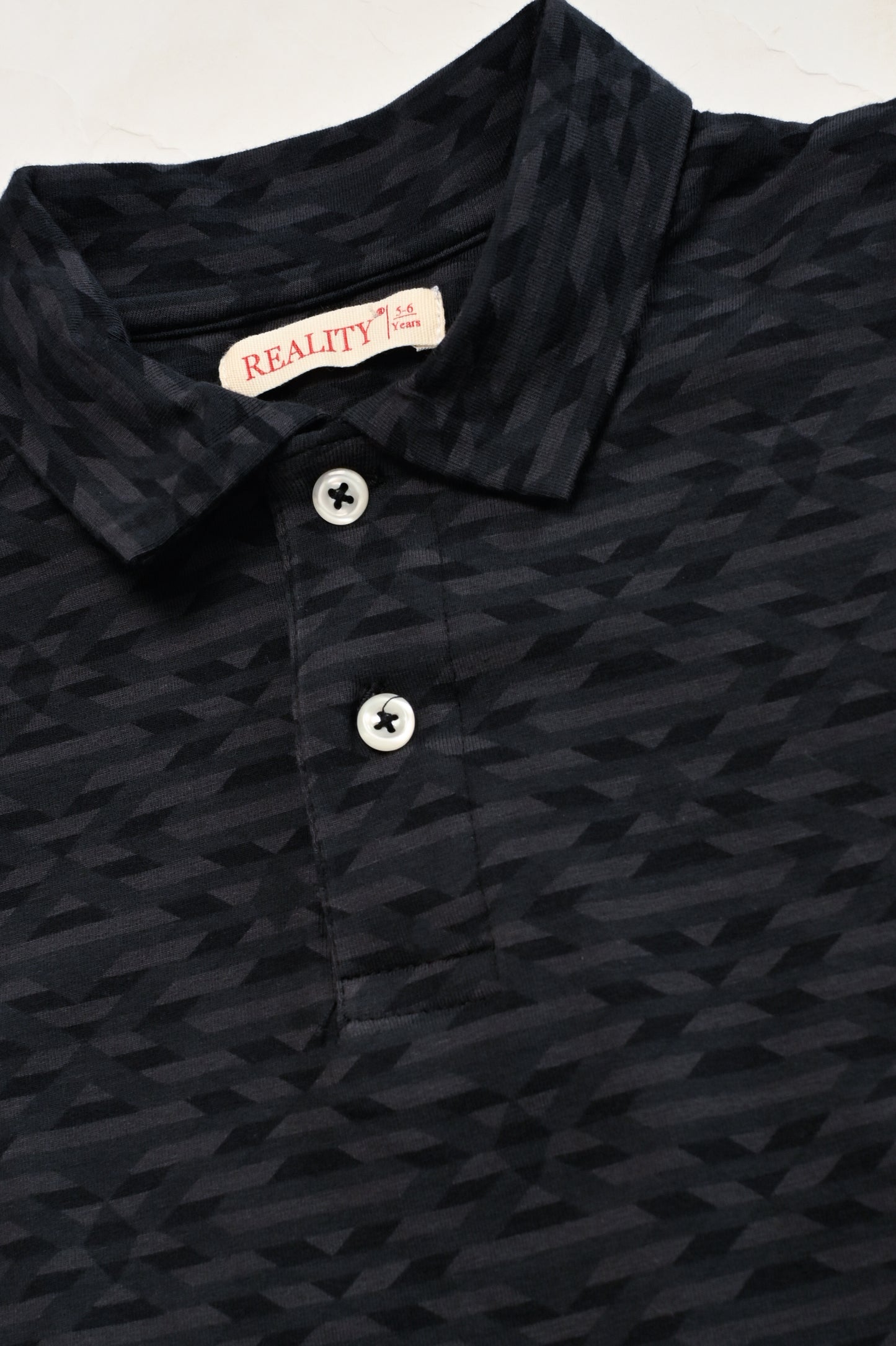 BOY PRINTED CHARCOAL POLO