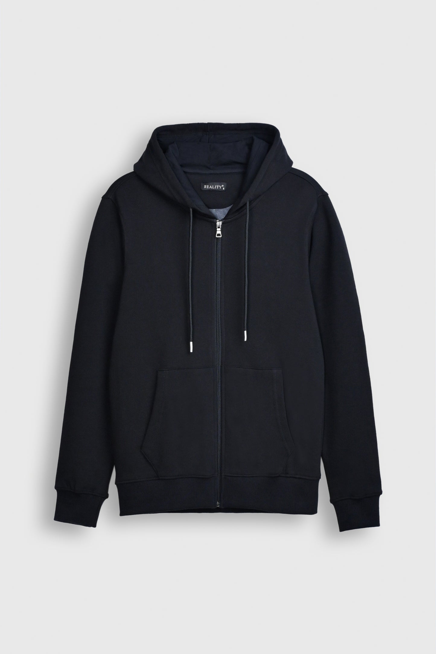 Classic Black Zip-Up Hoodie Reality