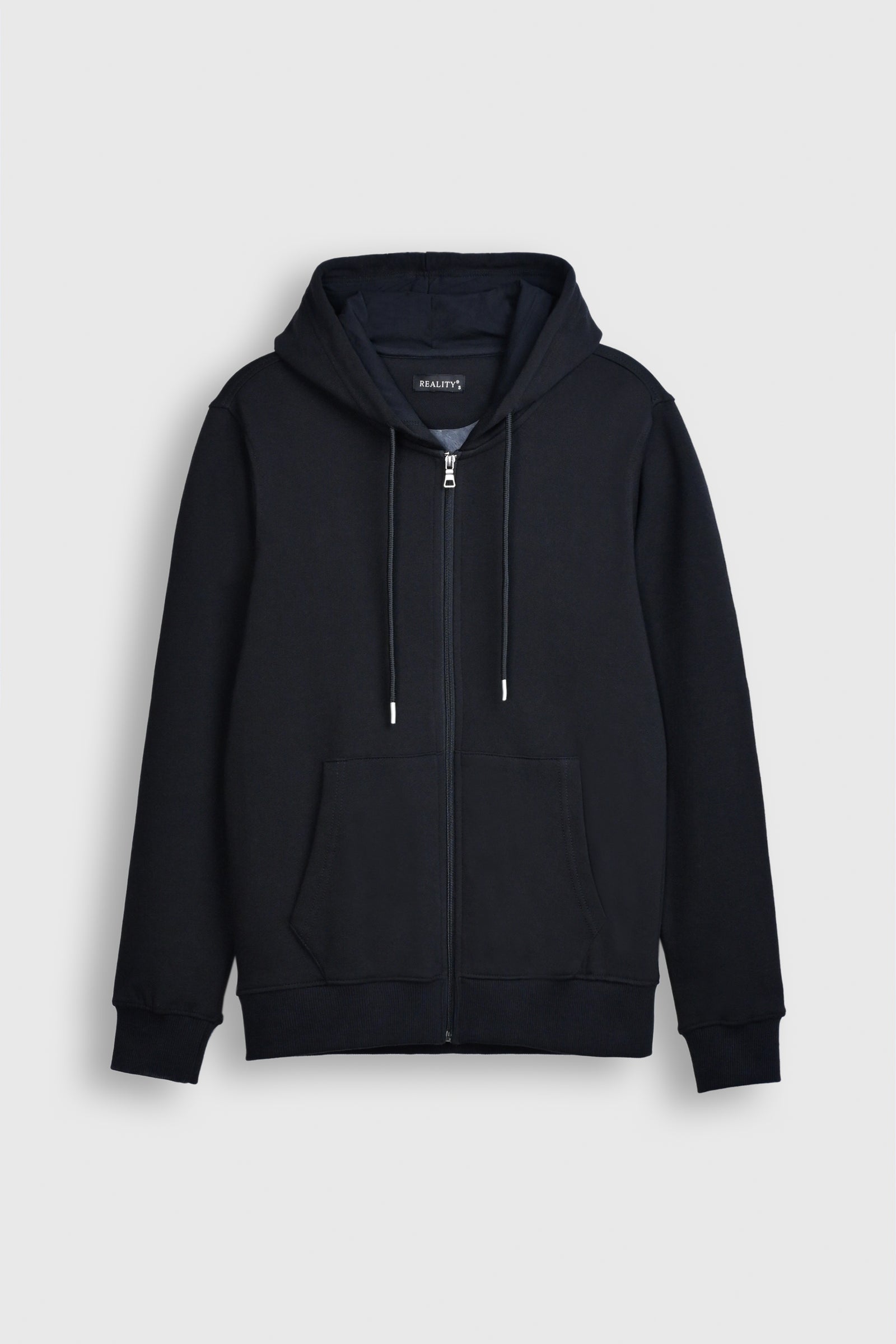 Classic Black Zip-Up Hoodie Reality