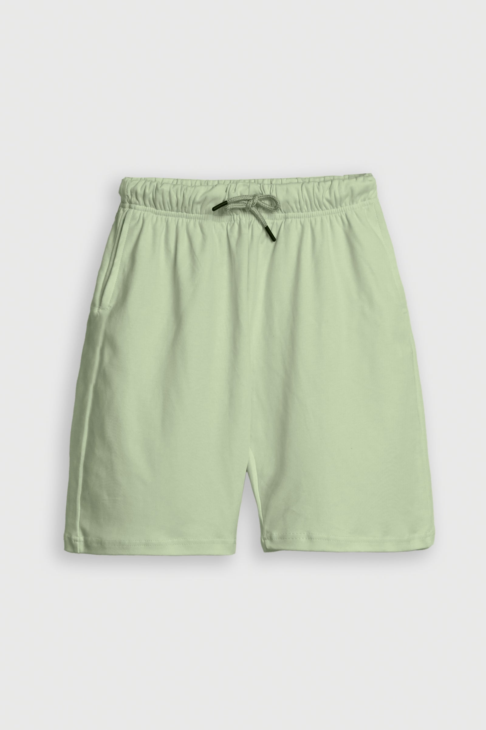 SOLID COTTON OLIVE SHORTS Reality